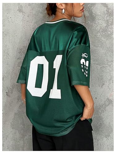 Floerns Women's Camo Print Team Sports T-Shirts V-Neck Basketball Jersey Tee-shirts for Fitness Enthusiasts at Home Gym