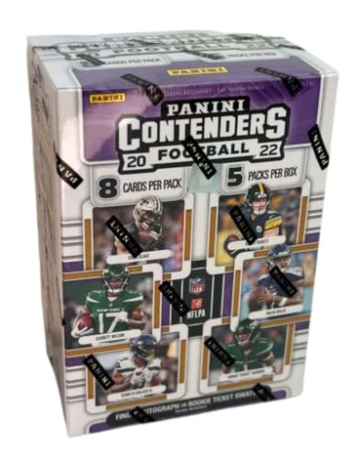 2022 Contenders NFL Football Blaster Value Box for Collectors: 8 Cards per Pack, 5 Packs per Box, Avg 1 Autograph/Rookie