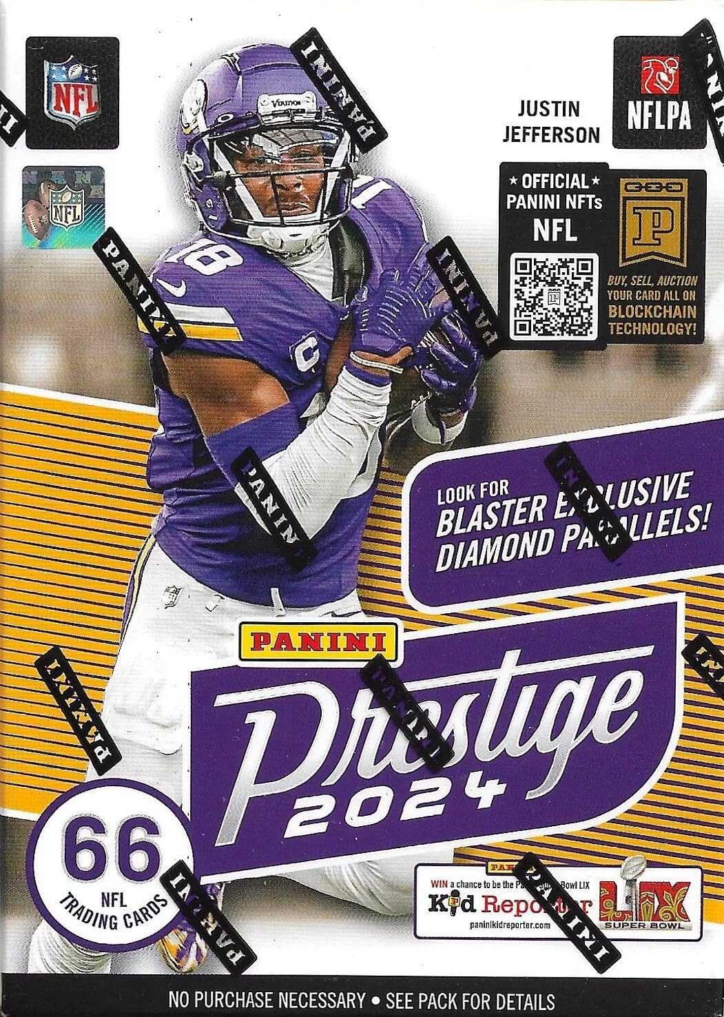 2024 Panini Prestige Football Trading Cards Blaster Box for Collectors Game Day Moments Exclusive Stickers 100 Card Box